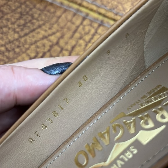 Salvatore Ferragamo Brown block heel Labskin leather Italy shoes 10 - Picture 11 of 13